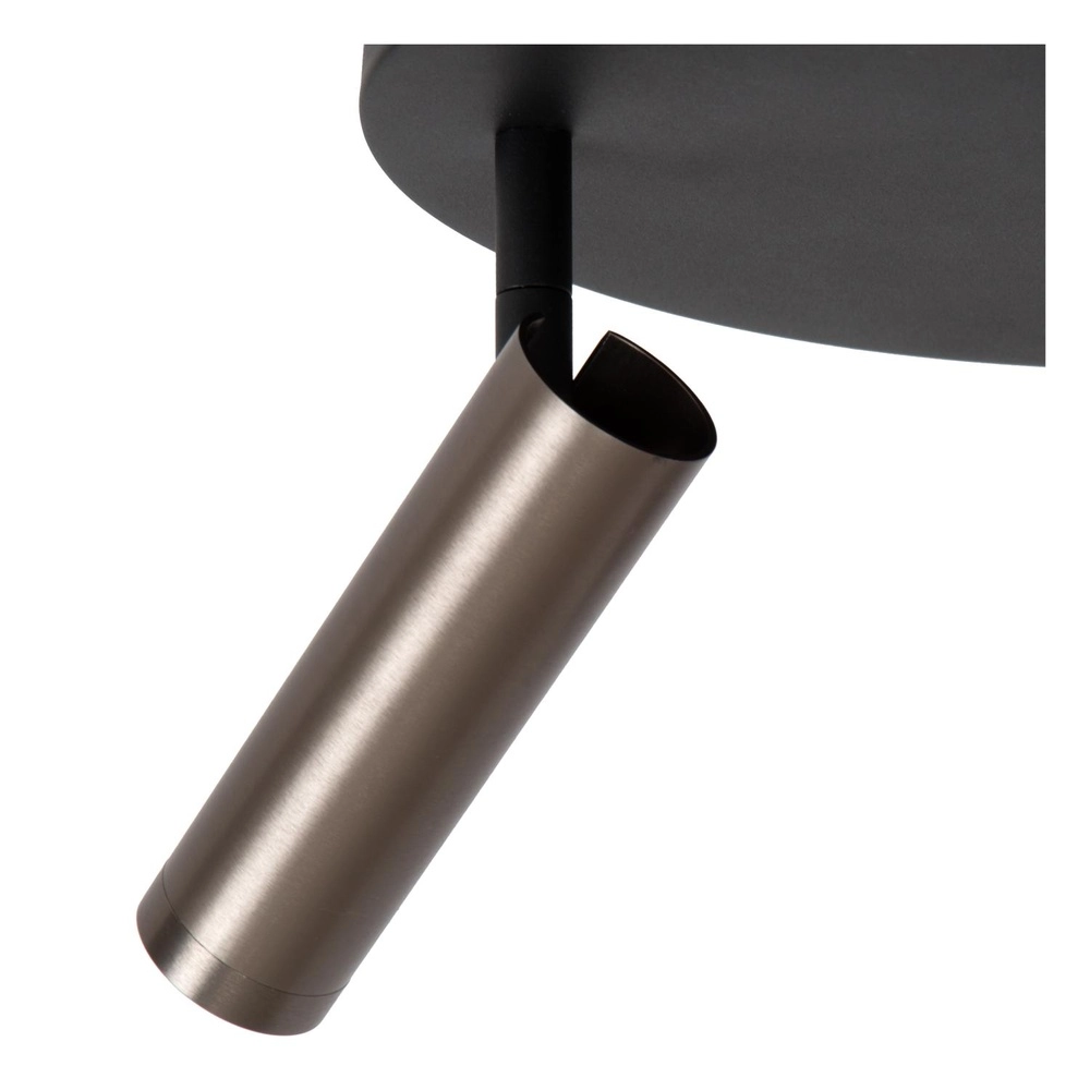 Strakke plafondlamp Grado 3-lichts metaalgrijs Lucide 5411212221735