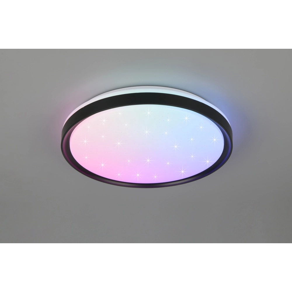 Plafonniere Solit zwart met sterreneffect Trio 4017807659559