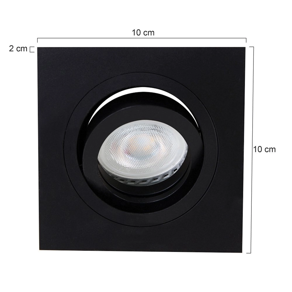 Zwarte inbouwspot Square Steinhauer 8712746113600