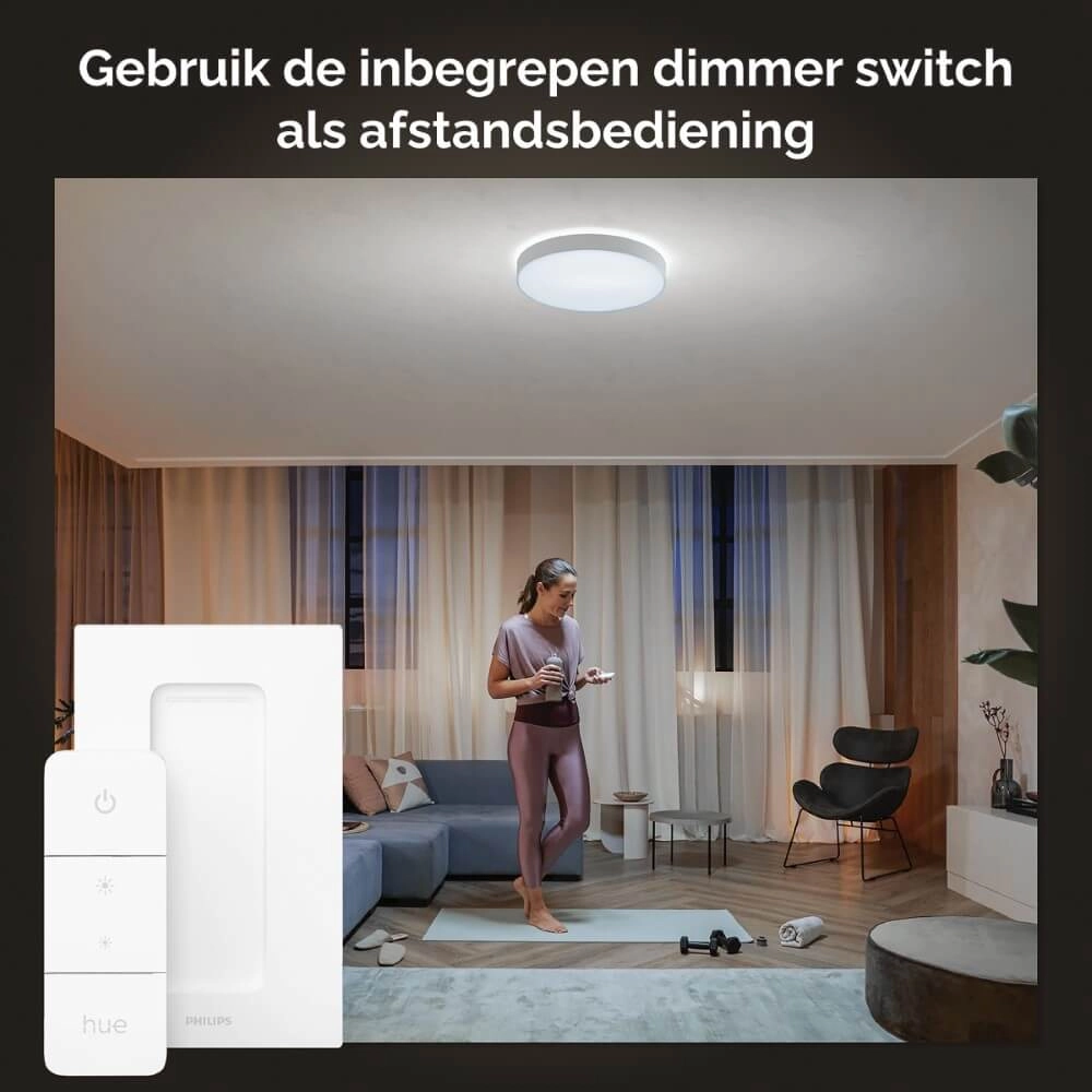 Plafondlamp Hue Enrave XL - White Ambiance Ø 55,1cm wit Philips 8718696176474