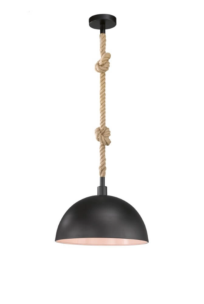 Landelijke hanglamp Rope met touw