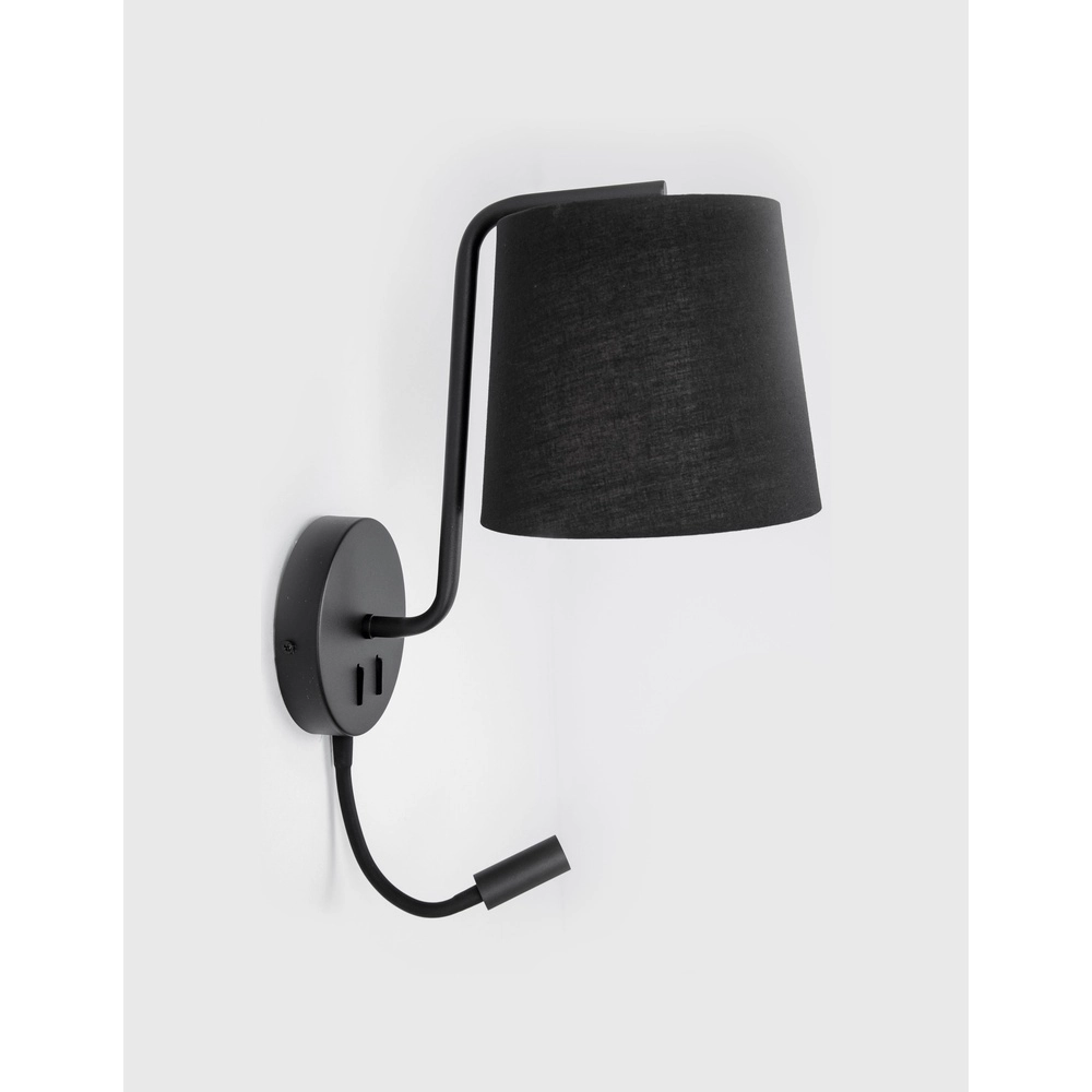 Bedlampje Sage zwart Lyora 5212017424051