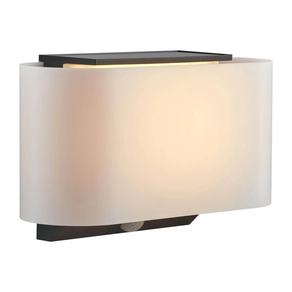Solar wandlamp Piola zwart met wit