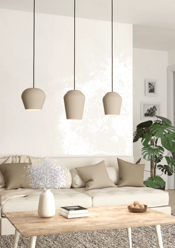 Taupe hanglamp Cambaito 3-lichts Eglo 9008606238927