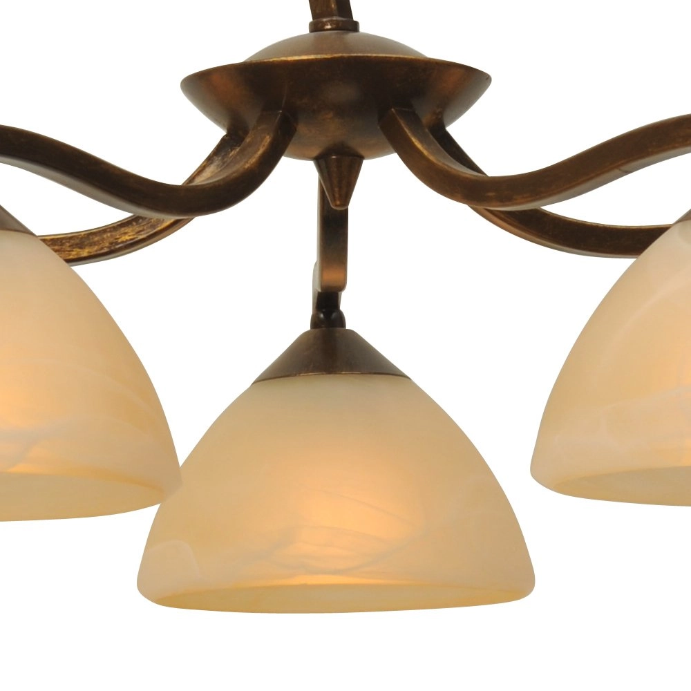 Eetkamer hanglamp Bolzano 5-lichts bronsbruin Masterlight 8718121040363