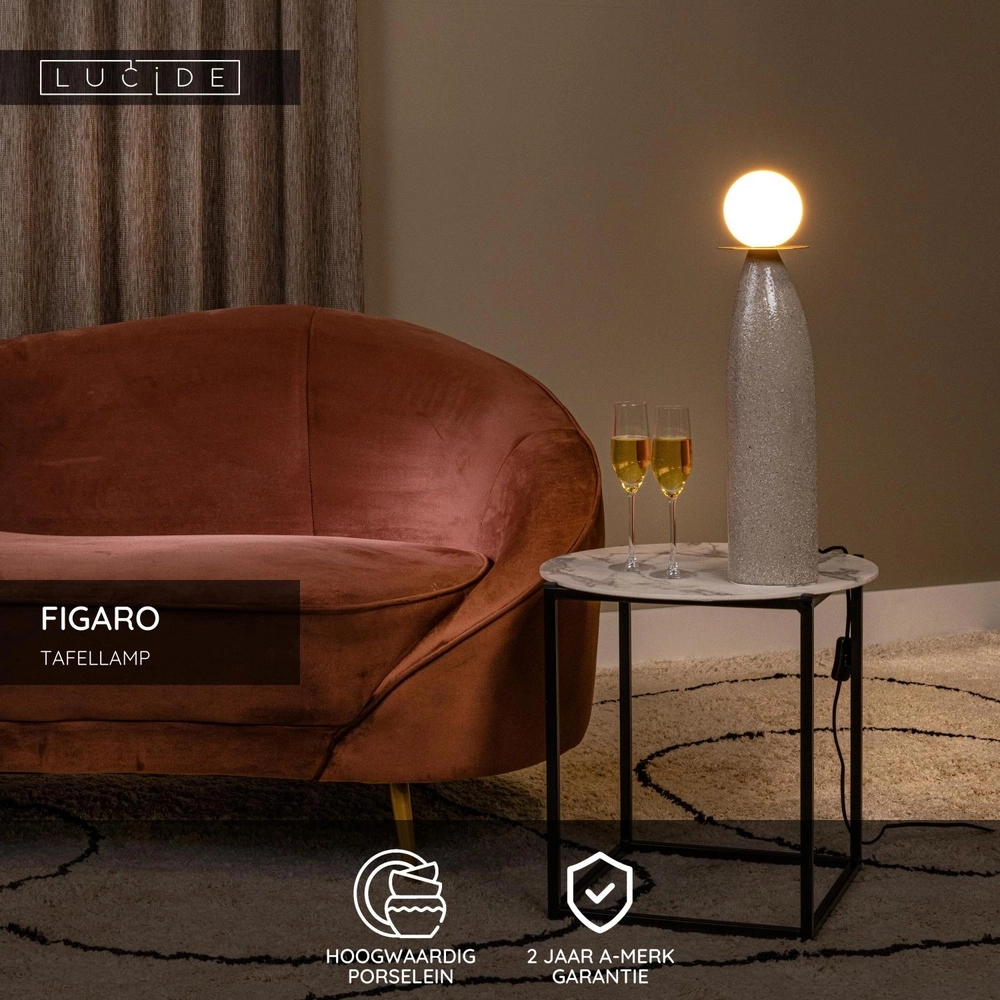 Unieke tafellamp Figaro 53,5cm Lucide 5411212134905
