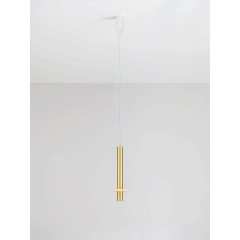 Design hanglamp Noemi goud met wit Ø 11cm Lyora 5212063503304