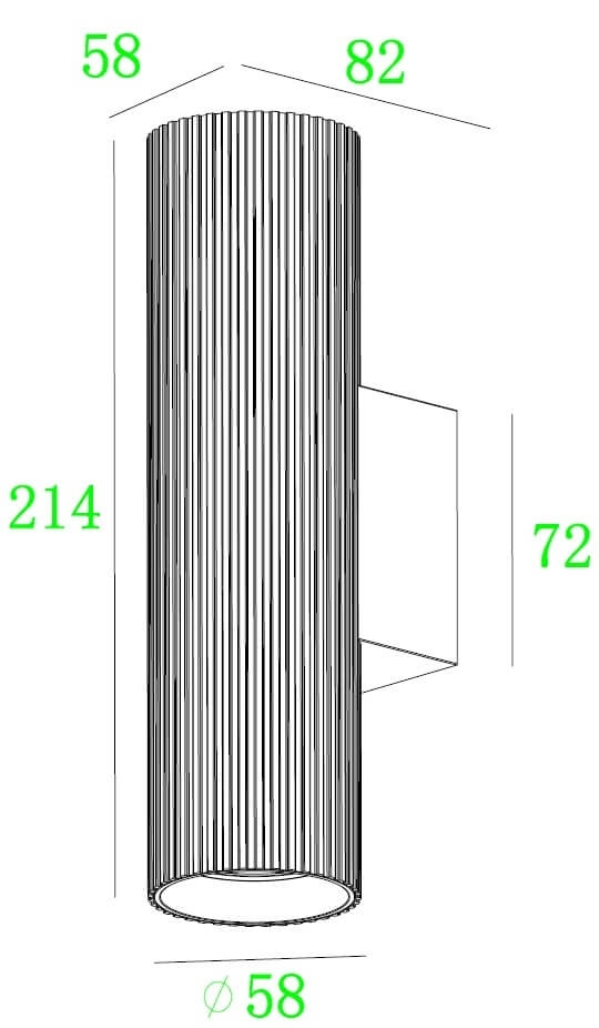 Wandlamp Onis up/down - goud met zwart Lyora 4255805301920