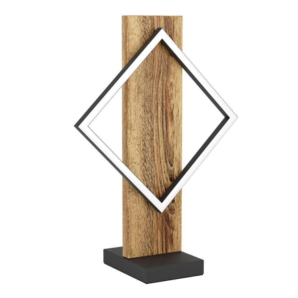 Design tafellamp Boyal zwart met donker hout Design tafellamp Boyal zwart met donker hout
