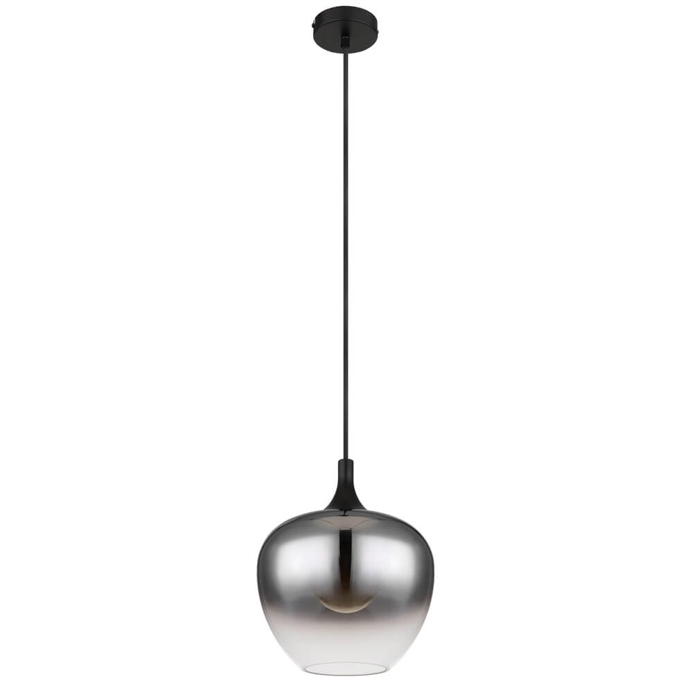 Zwarte hanglamp Maxy enkel Ø 24cm Globo 9007371438396