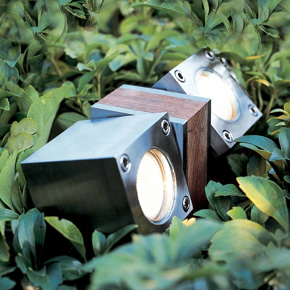 Tuinspot Q-Bic Teak 2-lichts - 20cm Royal Botania