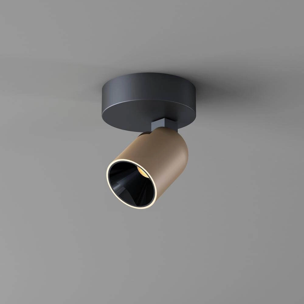 Plafondlamp Houston 1-lichts zwart met champagne Artdelight 8720701102484
