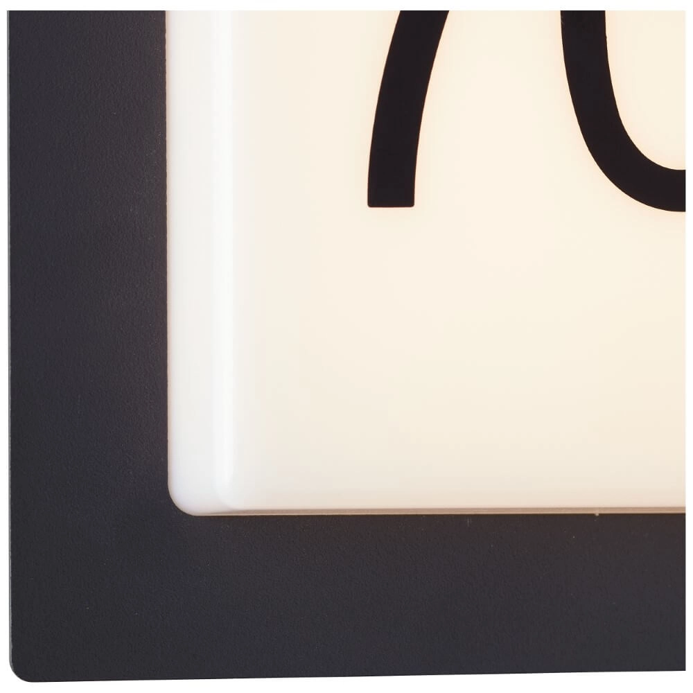 Zwarte gevellamp Sten met huisnummer Brilliant 4004353412820