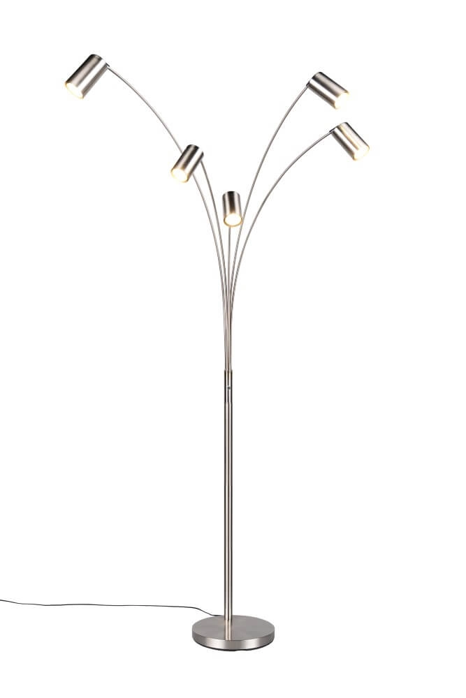 5-lichts vloerlamp Marley RVS Trio 4017807612356
