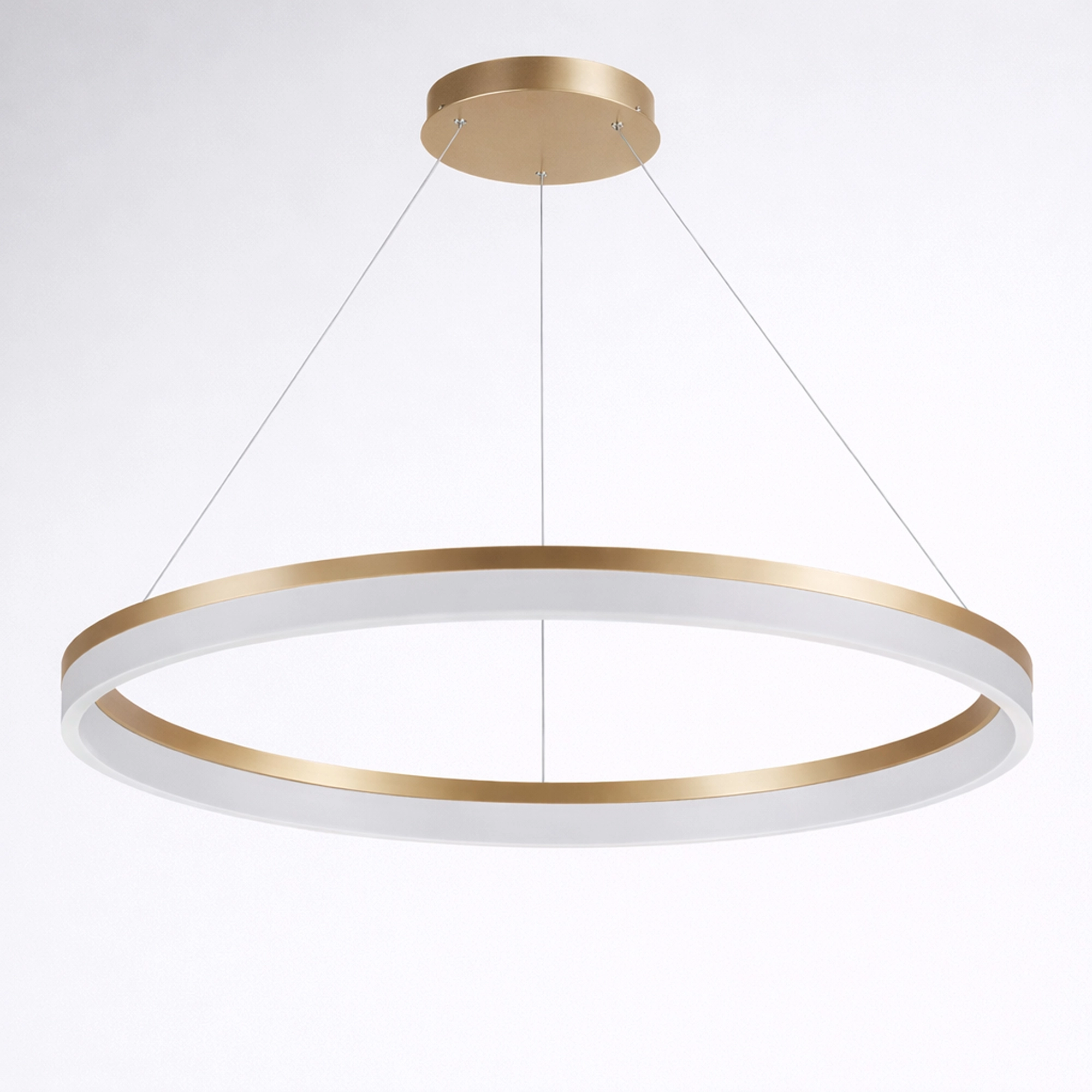Strakke hanglamp Ara Ø 100cm goud Lyora 5053423316048
