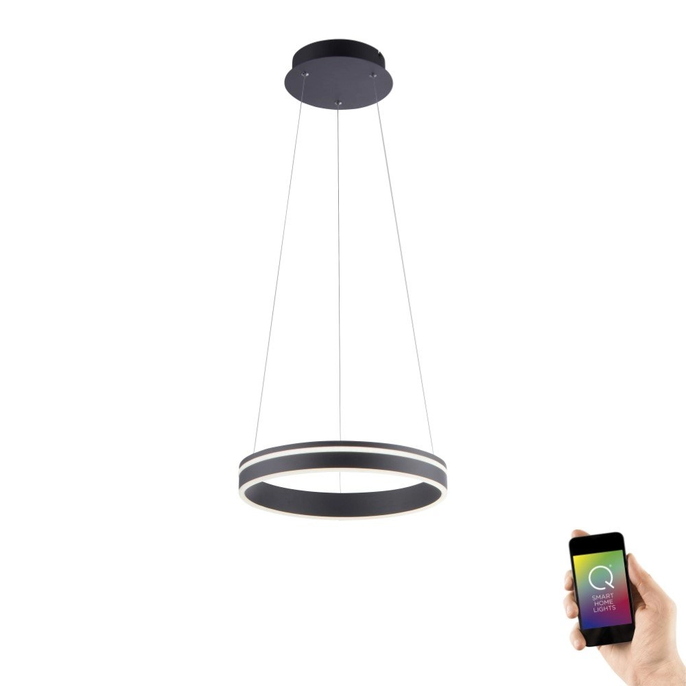Design hanglamp Q-Vito Ø 40cm antraciet Paul Neuhaus 4012248336021