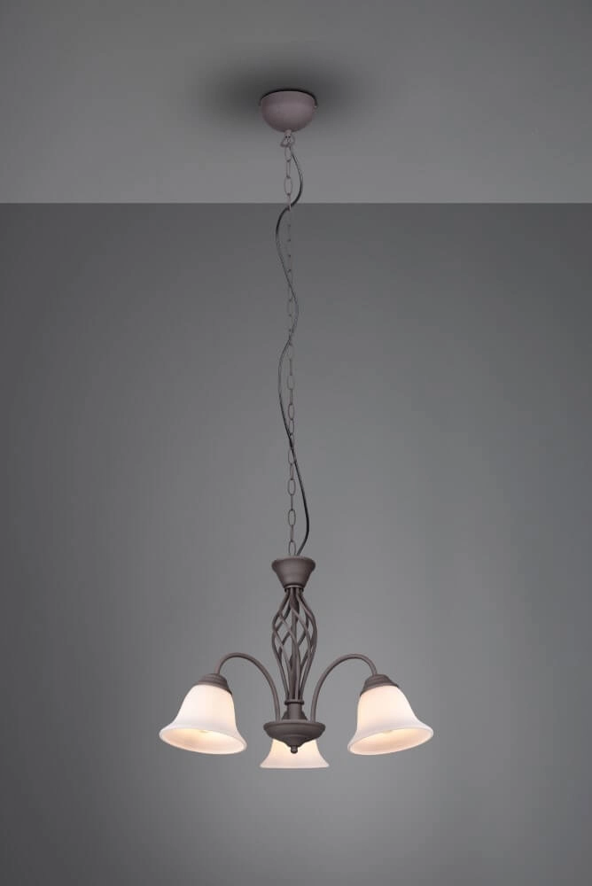 Kroonluchter Rustica 55cm 3-lichts roestbruin Trio 4017807504675