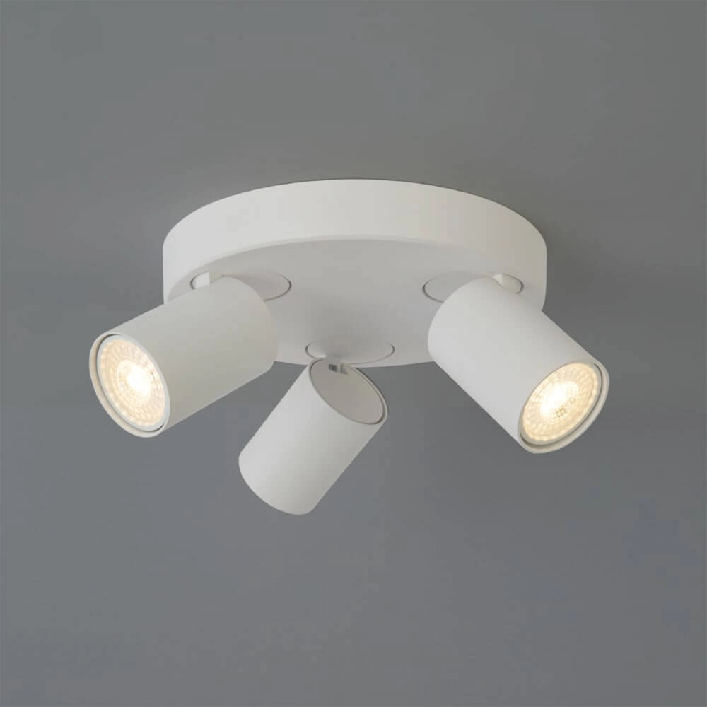 Plafondlamp Moon 3 rond wit Lyora