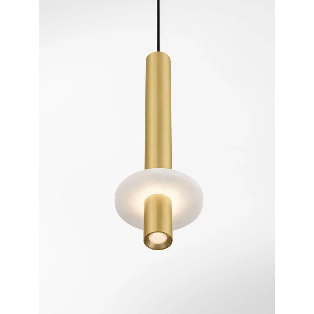 Design hanglamp Noemi goud met wit Ø 11cm Lyora 5212063503304