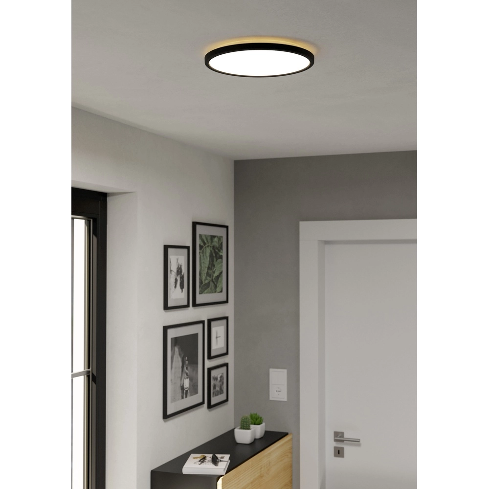 Badkamer plafondlamp Rovito Zigbee - zwart - Ø 30cm Eglo 9008606329847