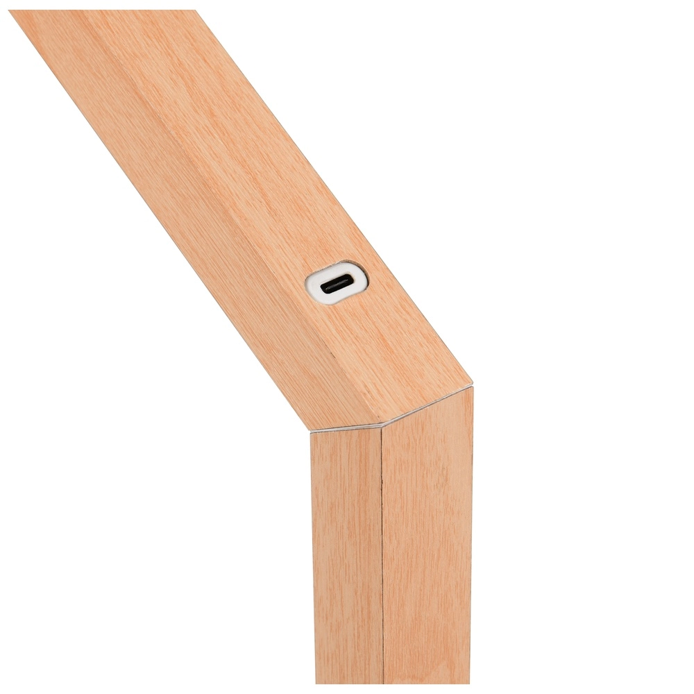 Design tafellamp Skip oplaadbaar wit met hout Trio 4017807643503