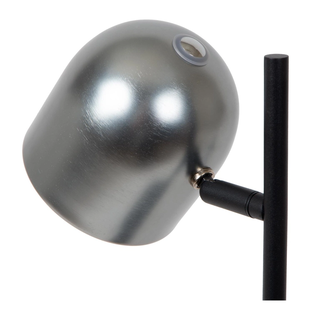 Oplaadbare tafellamp Skanska Rech metaalgrijs Lucide 5411212032126