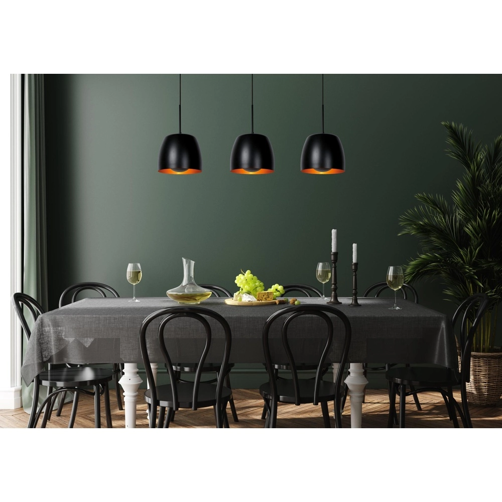 3-lichts hanglamp Nolan zwart Lucide 5411212302892