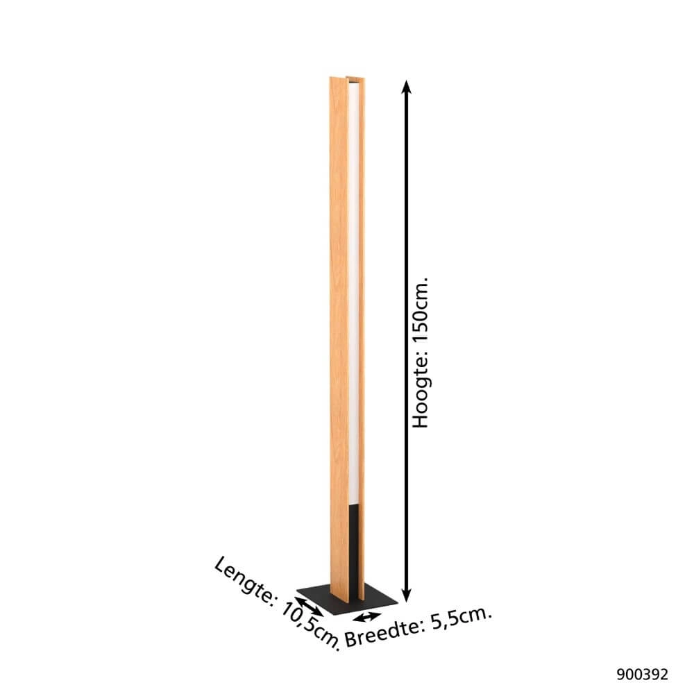Houten vloerlamp Anchorena-Z 150cm Eglo 9008606243709