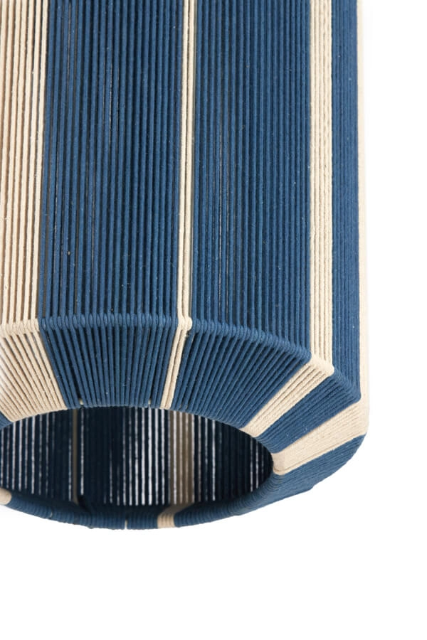 Hanglamp Kozana blauw met crème Ø 30cm Light & Living 8717807716790