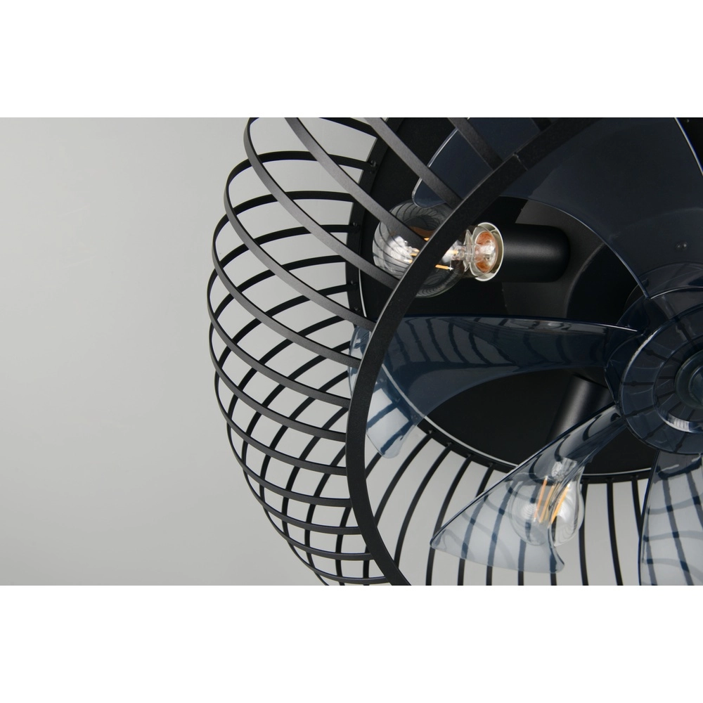 Zwarte ventilator Johanna Ø 61cm Trio 4017807688115