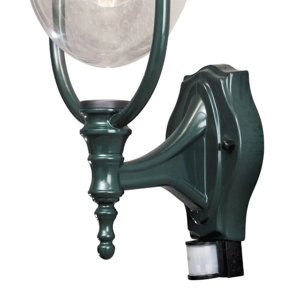 Klassieke muurlamp Parma groen met bewegingsmelder KonstSmide 7318307235609