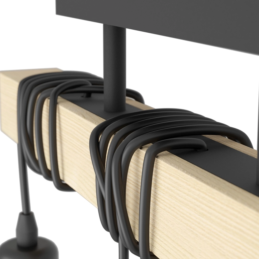 Plafondlamp Townshend houtlook - 3x E27 Eglo 9002759435110