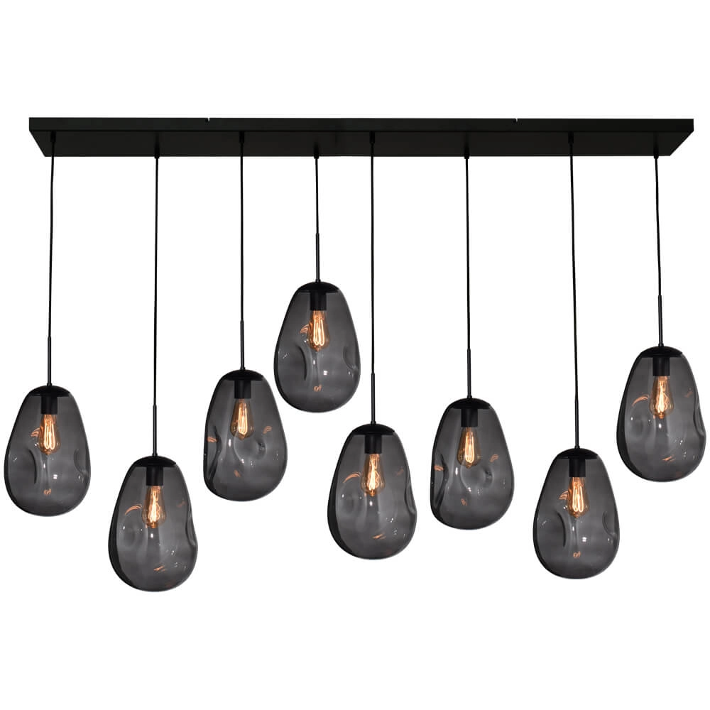 Hanglamp Lava 8x smoke glas Ø 22,5cm Hanglamp Lava 8x smoke glas Ø 22,5cm