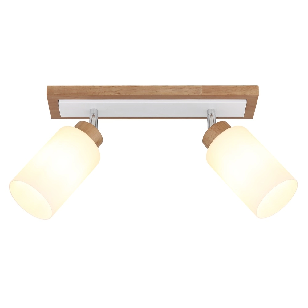 Plafondlamp Rowena 2-lichts hout Globo 9007371592357
