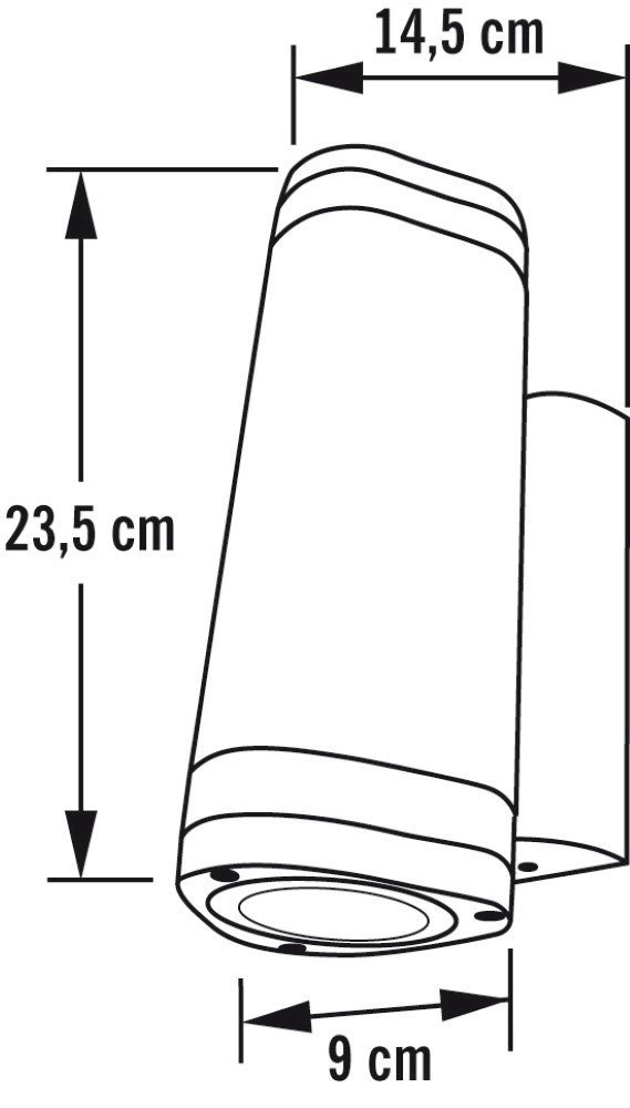 Wandspot Modena Up - Down 2-lichts 23cm wit KonstSmide 7318307512250