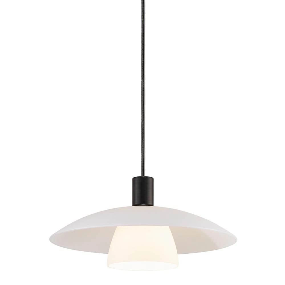 Moderne hanglamp Verona zwart met wit Nordlux 5704924001635
