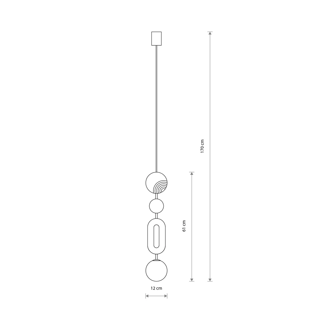 Unieke hanglamp Drops Color umbra blauw Lyora 5903139111959
