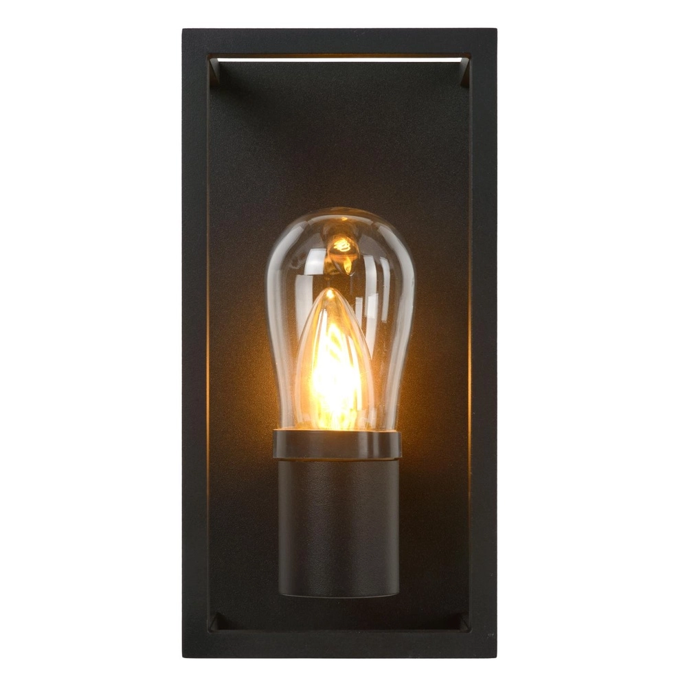 Zwarte wandlamp Carlyn enkel badkamer IP54 Lucide 5411212271723