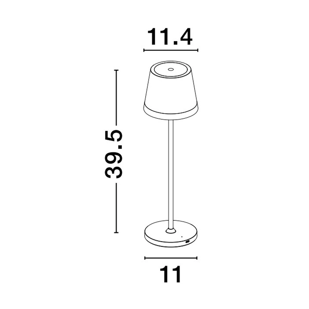 Oplaadbare tafellamp Seina roestbruin Lyora 5212017444424