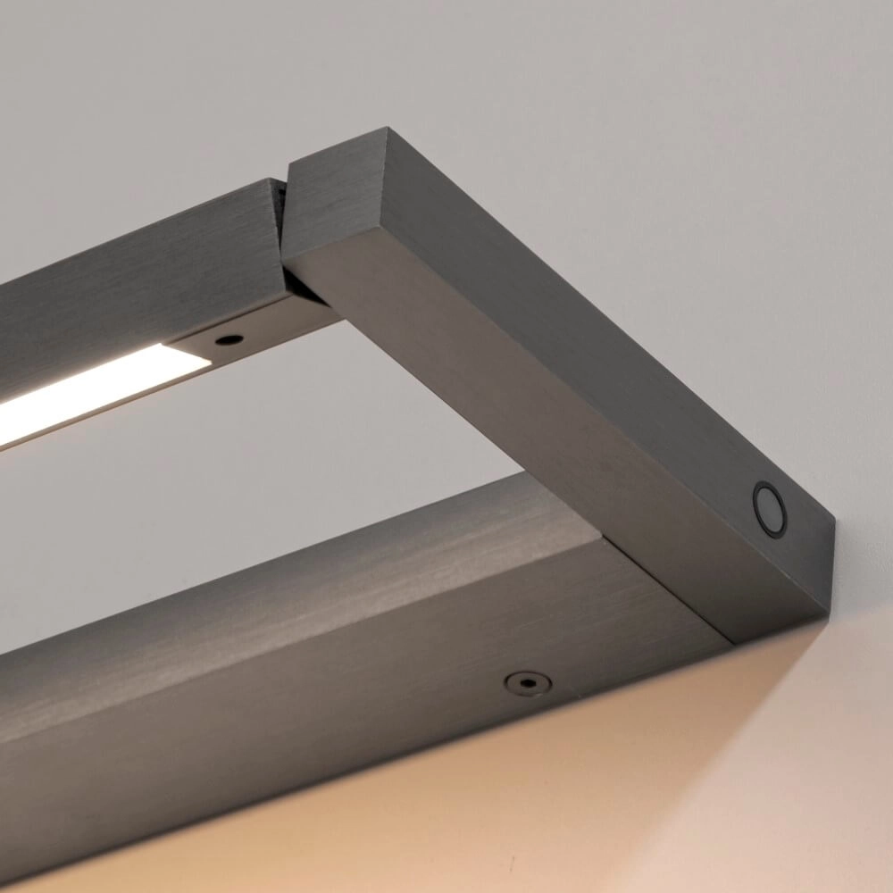 Strakke wandlamp Pure Puro grijs 50cm Paul Neuhaus 4012248384206