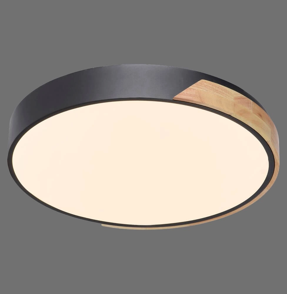 Ronde plafondlamp Q-Bila zwart Paul Neuhaus 4012248366219