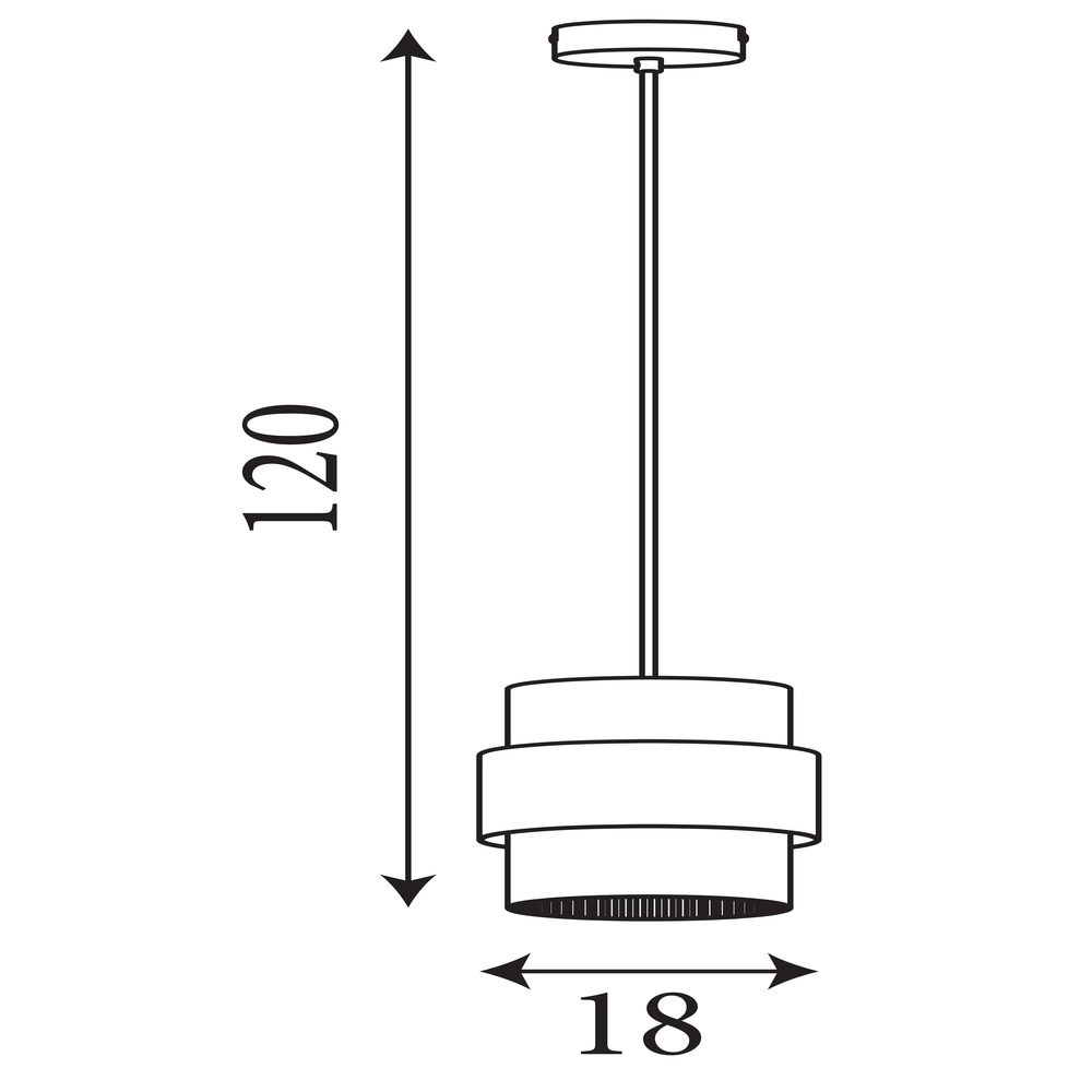 Hanglamp Royal 1-lichts zand bruin Searchlight 5053423296777