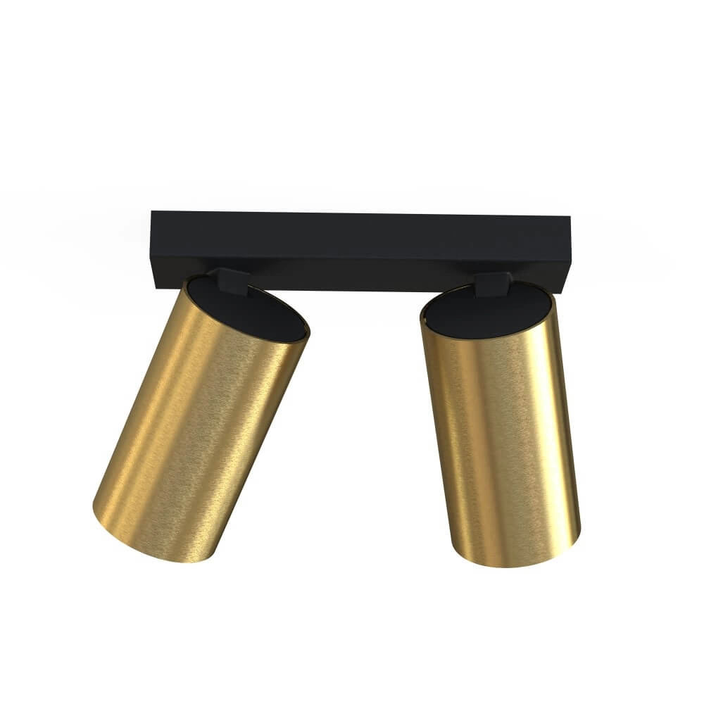 Gouden opbouwspot Mono 2-lichts kantelbaar Lyora 5903139778299