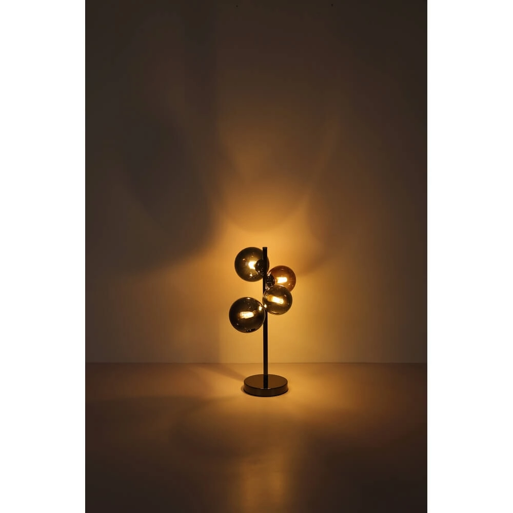 Zwarte wandlamp Riha gekleurd glas 3-lichts Globo 9007371453108
