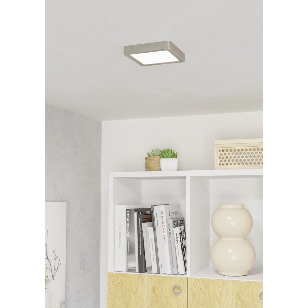 Led plafonnière Fueva 6 vierkant - rvs - 15x15cm Eglo 9008606330263