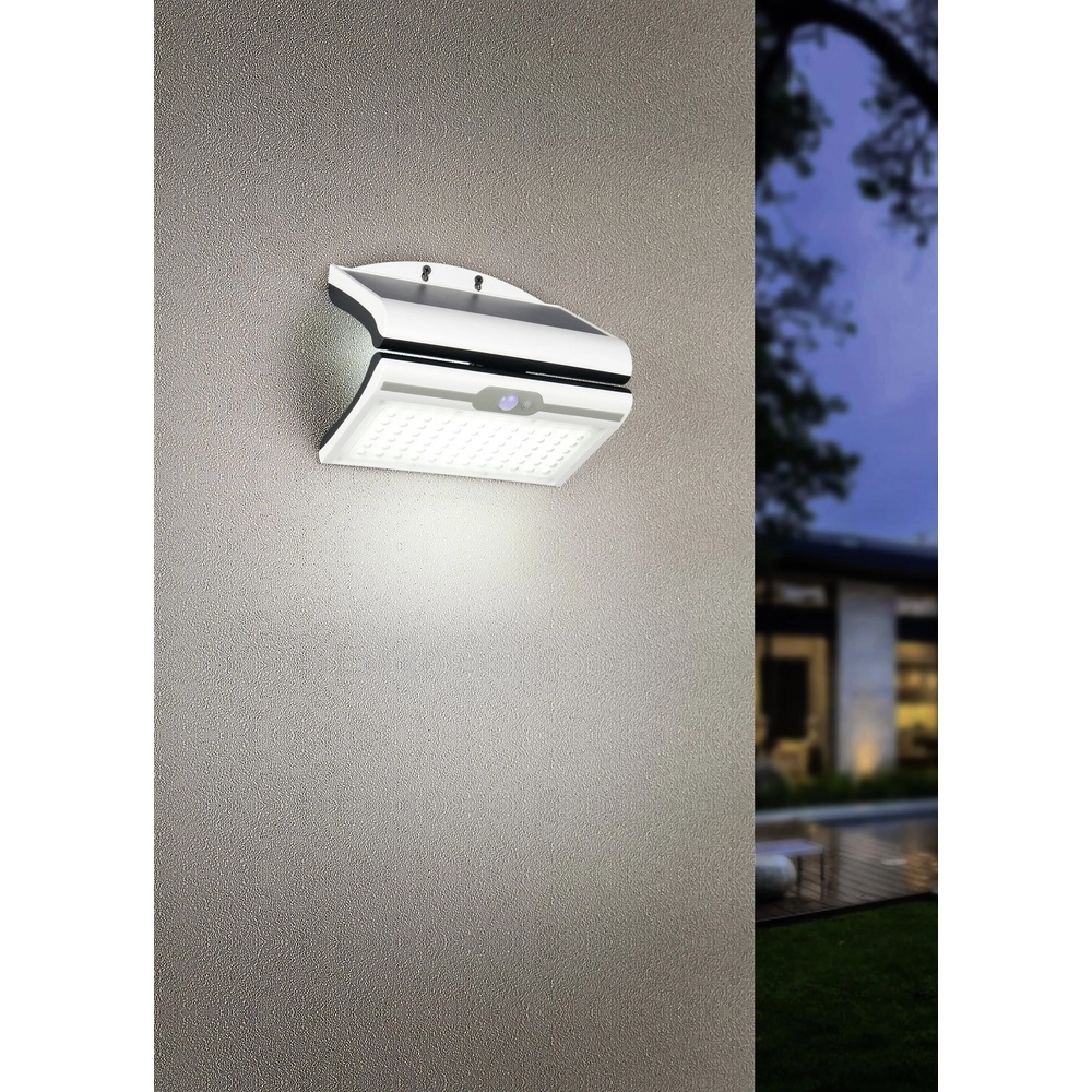 Witte wandlamp Macapa solar Trio 4017807647921