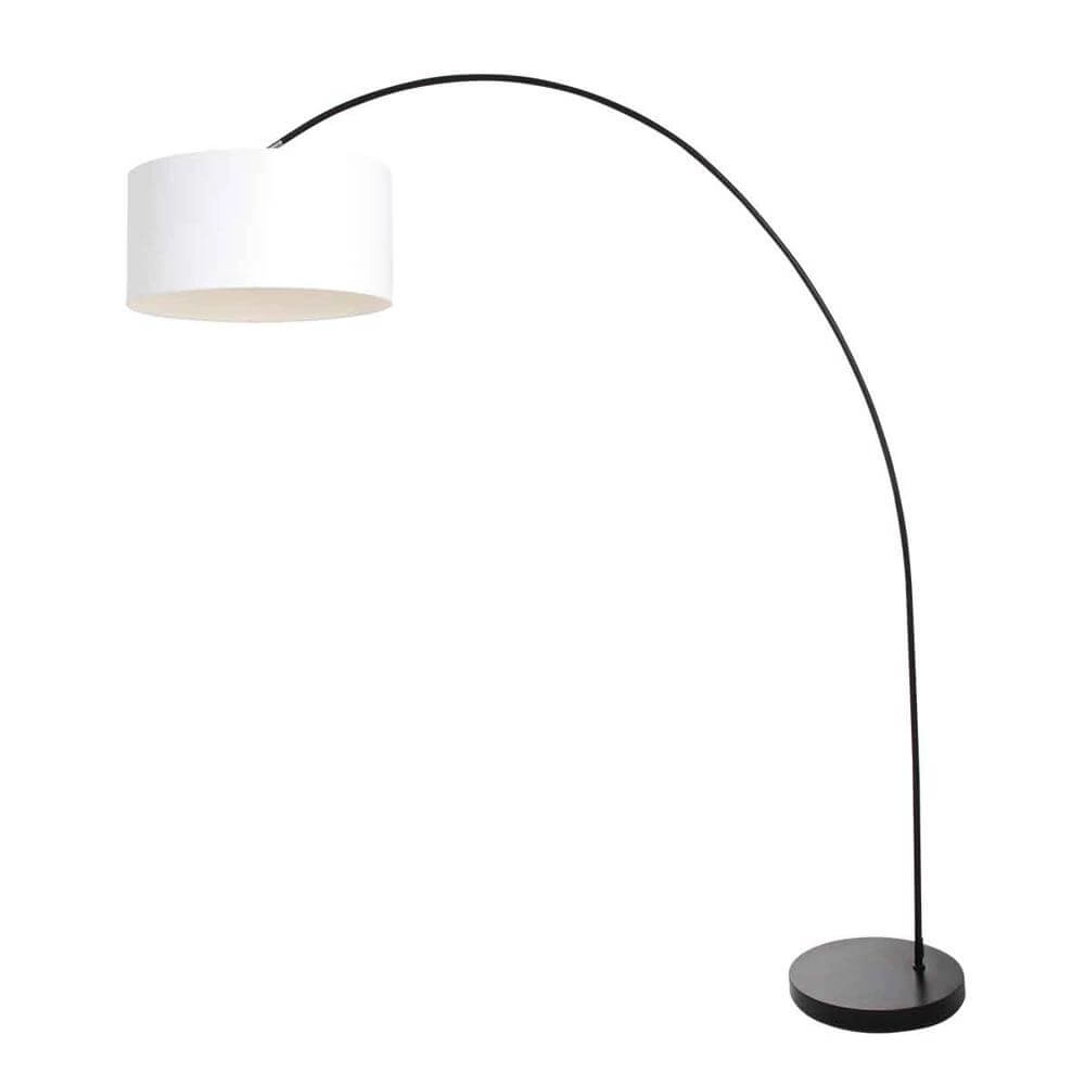 Booglamp Solva zwart met witte kap Steinhauer 8712746174687