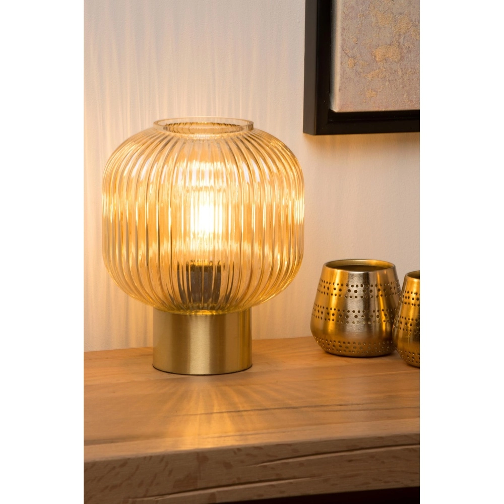 Tafellamp Maloto Ø 20cm amber Lucide 5411212451255