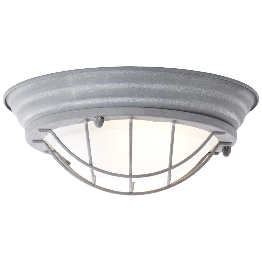 Landelijke plafonnière Typhoon Ø 29cm beton grijs Brilliant 4004353249556