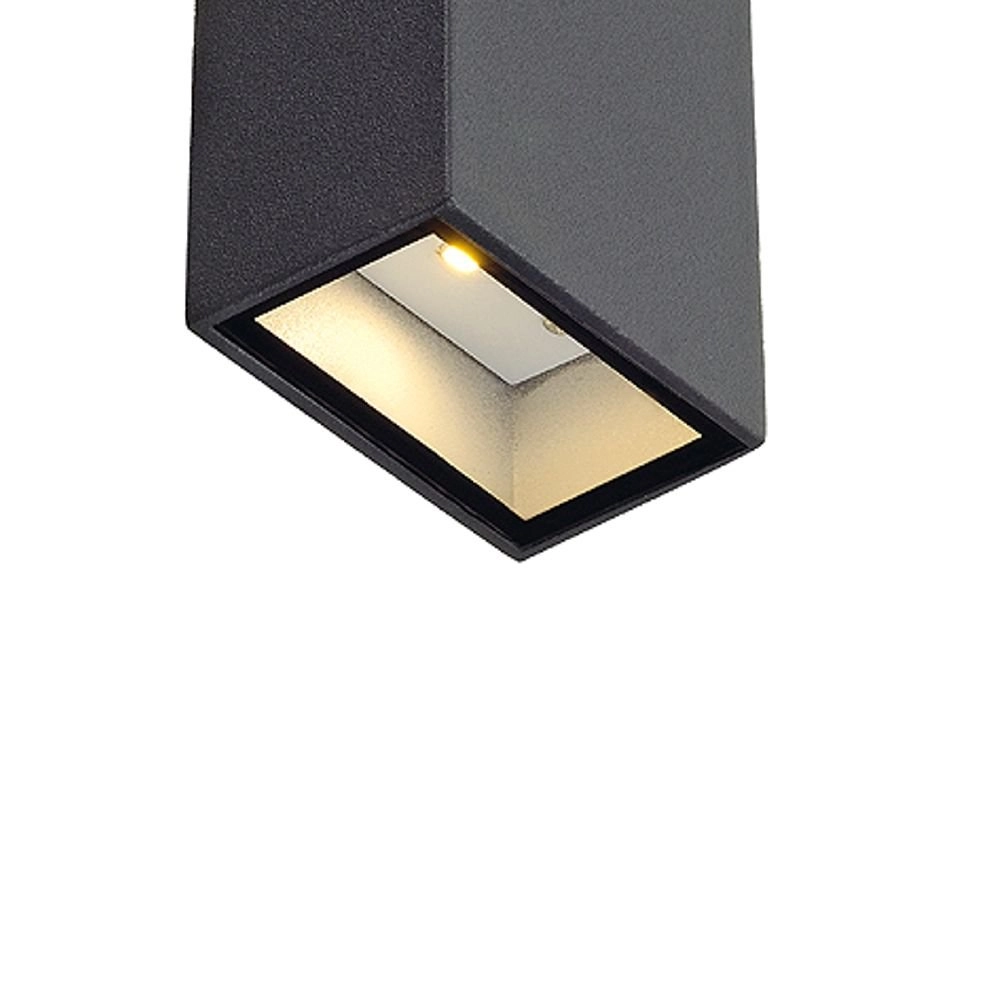 Vierkante downlighter Quad 1 8,7cm antraciet SLV 4024163129305